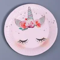 Тарелка одноразовая бумажная &laquo;Единорог&raquo;, 18 см