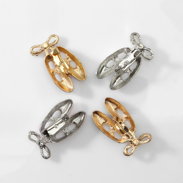 Брошь &laquo;Пуанты&raquo; с бантиком, цвет МИКС (неделимая фас. 12шт, цена за шт)