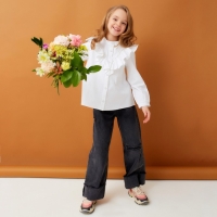 Блузка для девочки MINAKU цвет белый, р-р 152 Блузка для девочки MINAKU цвет белый, р-р 152