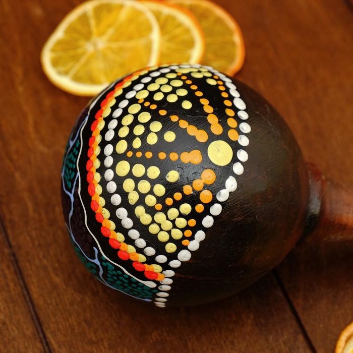 Сувенирный музыкальный инструмент Маракас Сувенирный музыкальный инструмент Маракас "Черепаха" 22х11х6 см МИКС