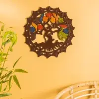 Панно "Древо жизни" МДФ, 40х40х1 см, разноцветная