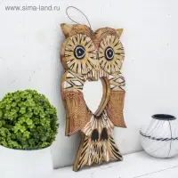 Зеркальное панно дерево "Сова с сердцем" 1,3х14х24 см