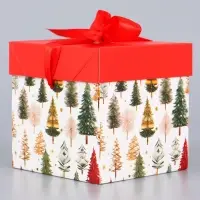 Коробка Самосборная "Звезды Новый Год" 10х10х10 см 9594049 МИКС