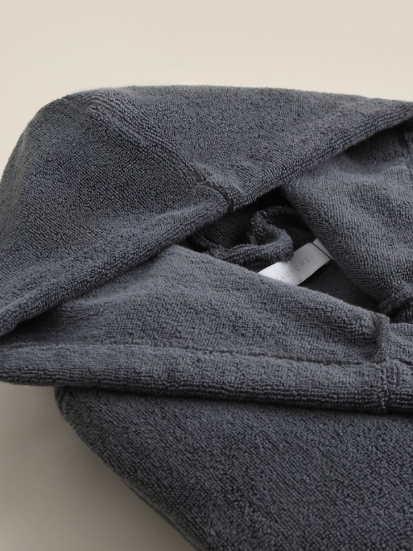 Халат махровый с капюшоном женский SL HOME: Basic "Гри Сандре", р-р L, 100% хл, 420 г/м2