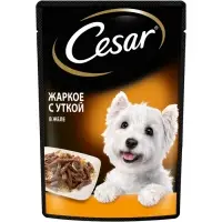 Влажный корм Cesar для собак, жаркое с уткой, пауч, 85 г