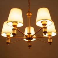 Люстра 1091/5GD 40Вт Е27 золото 60х60х38-78 см BayerLux