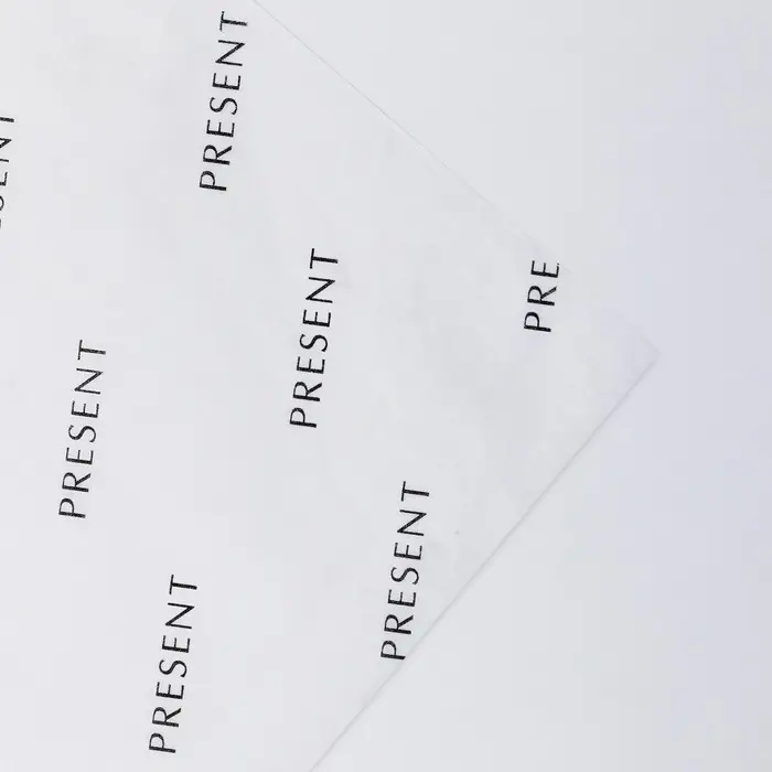 Бумага упаковочная тишью &laquo;Present&raquo;, белая, 50 х 70 см