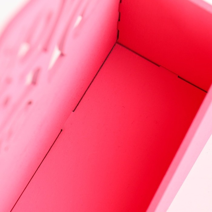 Кашпо деревянное 18&times;6&times;20 см Конверт Радель "Дуновение", розовый Дарим Красиво