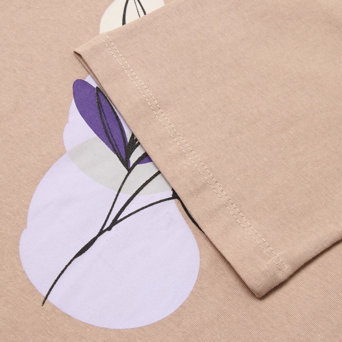 Футболка женская, цвет бежевый, р-р 56 Футболка женская, цвет бежевый, р-р 56