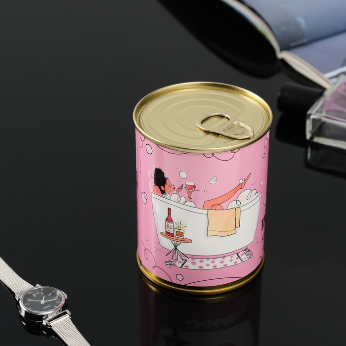 Подарочные носки в банке &laquo;Мотаю нервы качественно&raquo;, (внутри носки женские, цвет белый)