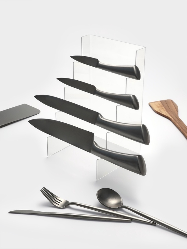 Подставка под ножи 15*15*25 см, 4 места, оргстекло 2 мм, прозрачный, В ЗАЩИТНОЙ ПЛЁНКЕ Подставка под ножи 15*15*25 см, 4 места, оргстекло 2 мм, прозрачный, В ЗАЩИТНОЙ ПЛЁНКЕ