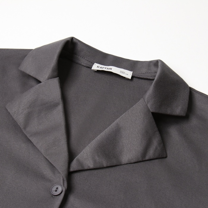 Комплект женский (рубашка, брюки, топ) KAFTAN "Base" р. 50,  графит