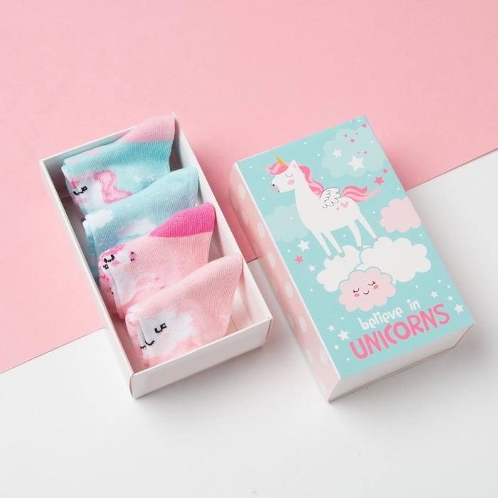 Набор носков Крошка Я Набор носков Крошка Я "Unicorn", 4 пары, 8-10 см