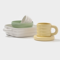 Форма для запекания Доляна &laquo;Зефир&raquo;, 1 л, d=23 см, круглая, керамика, жёлтая