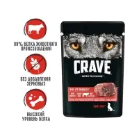 Влажный корм Crave для кошек, пауч говядина в желе 70г