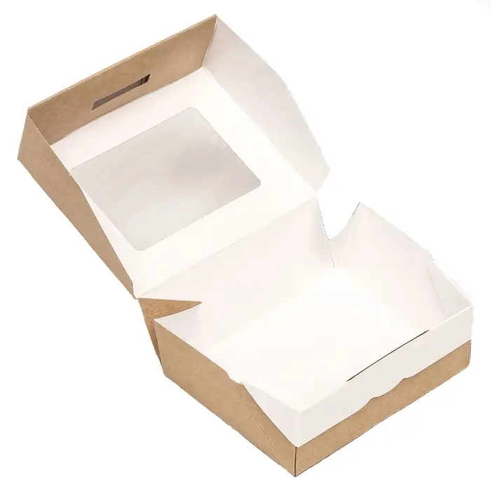 Коробка складная, крафт, 10&times;8&times;3.5 см, 0.24 л