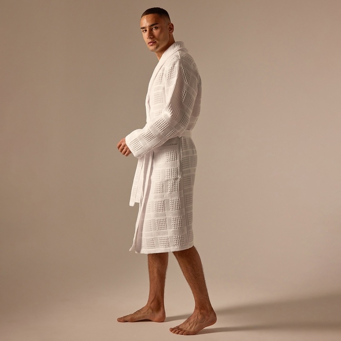Халат вафельный мужской SL HOME: Chess Халат вафельный мужской SL HOME: Chess "Блан де Блан", размер XL, 100% хлопок, 340 г/м2
