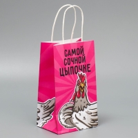 Пакет подарочный крафтовый, упаковка, &laquo;Цыпочка&raquo;, 12 х 21 х 9 см