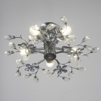 Люстра "Цветы" 5х40Вт Е27 хром 50х50х18см Люстра "Цветы" 5х40Вт Е27 хром 50х50х18см