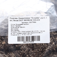 Георгина Декоративная "Хэтвейф", р-р I, 1 шт, Весна 2024 ЭКОНОМ 3281618