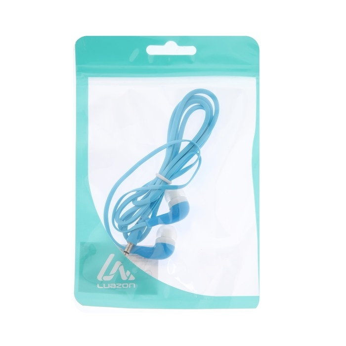 Наушники Luazon LN-2, вакуумные, плоский провод, МИКС