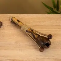 Сувенирный музыкальный инструмент "Тек тек" бамбук, махагон, 25х8х10 см