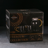 Набор для напитков из стекла Magistro &laquo;Хрусталик&raquo;, 5 предметов: кувшин 1,8 л, 4 кружки 350 мл