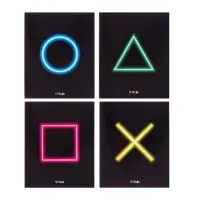 Тетрадь 48 листов в клетку Calligrata &laquo;Фигуры&raquo;, обложка мелованная бумага, блок №2 (серые листы) МИКС