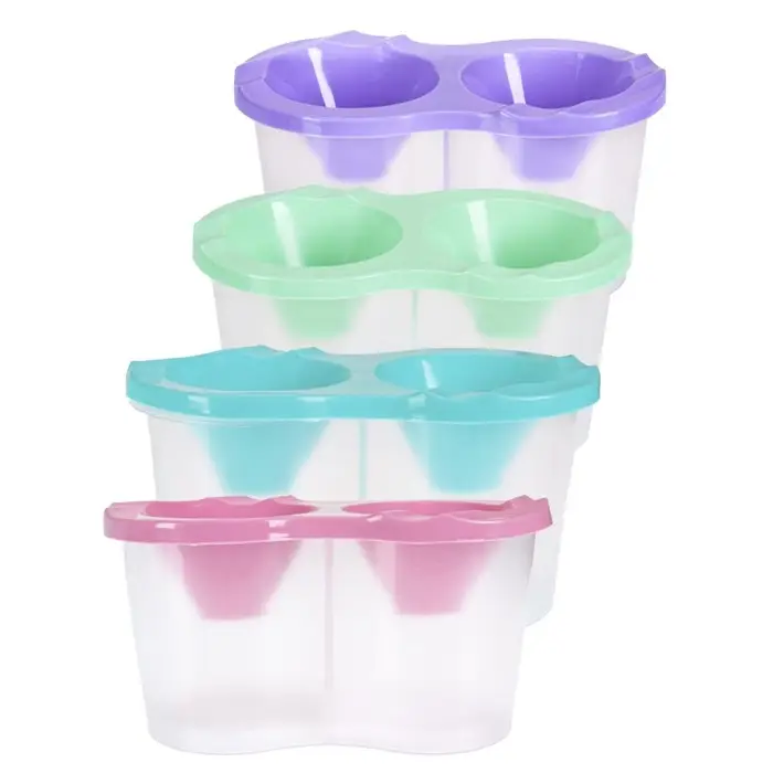 Стакан - непроливайка для рисования двойной Calligrata &laquo;Прованс&raquo;, 150 мл &times;2, пастельный МИКС