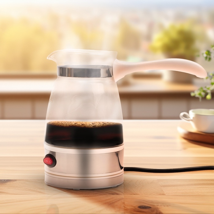 Турка электрическая Luazon LTE-602, 650 Вт, 500 мл, защита от перегрева, стекло Турка электрическая Luazon LTE-602, 650 Вт, 500 мл, защита от перегрева, стекло