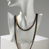 Бусы 2 нити &laquo;Трансформер&raquo; (несколько способов носки), цвет чёрно-золотой, 118 см