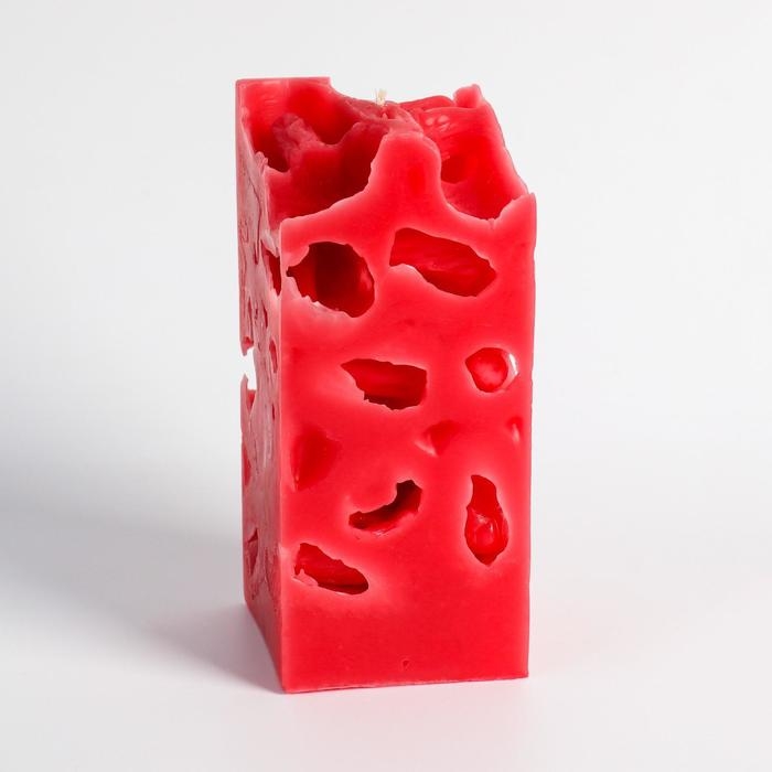 Свеча ароматическая декоративная Свеча ароматическая декоративная "Ажурная", красный, 6х6х12 см, садовые ягоды