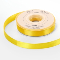 Лента атласная двухсторонняя № 0645 15мм*25&plusmn;1м жёлтый TR