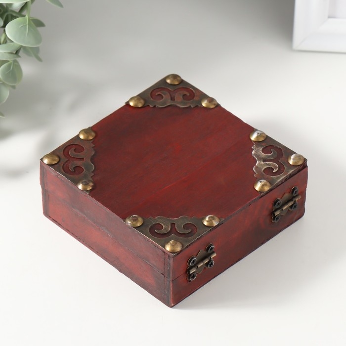 Шкатулка сундук дерево "Абеле" 10х10х4 см