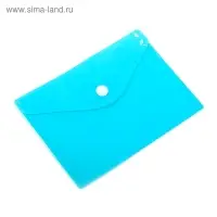 Папка-конверт на кнопке, А6, 180 мкм, Calligrata рифлёная, флуоресцентная, МИКС