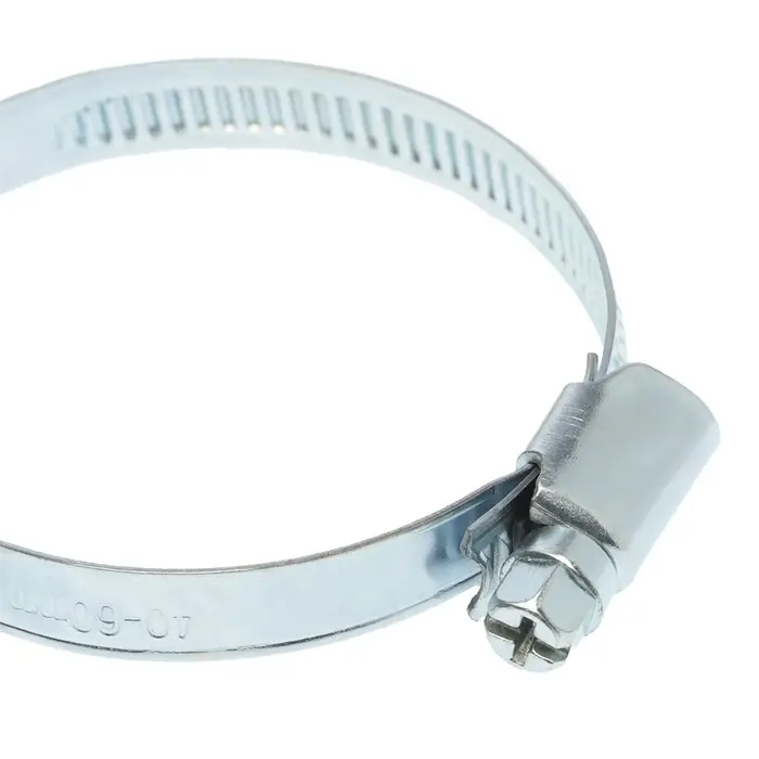 Хомут оцинкованный ZEIN engr, несквозная просечка, диаметр 40-60 мм, ширина 9 мм