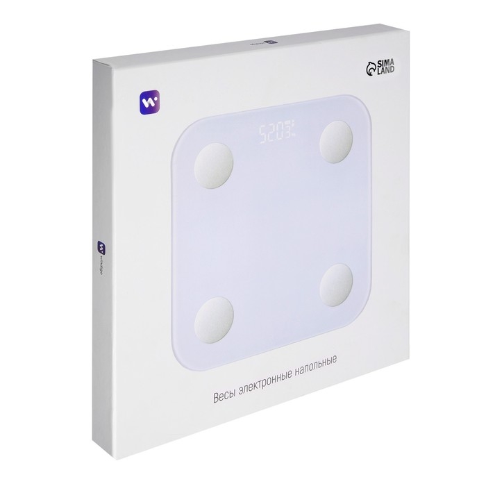 Весы напольные Windigo LVE-030, диагностические, до180 кг, от 3хAAA, стекло, белые Весы напольные Windigo LVE-030, диагностические, до180 кг, от 3хAAA, стекло, белые