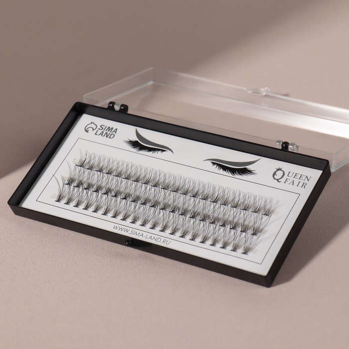 Набор накладных ресниц &laquo;Классика&raquo;, пучки, 10, 12, 14 мм, толщина 0,1 мм, изгиб D, 10 D