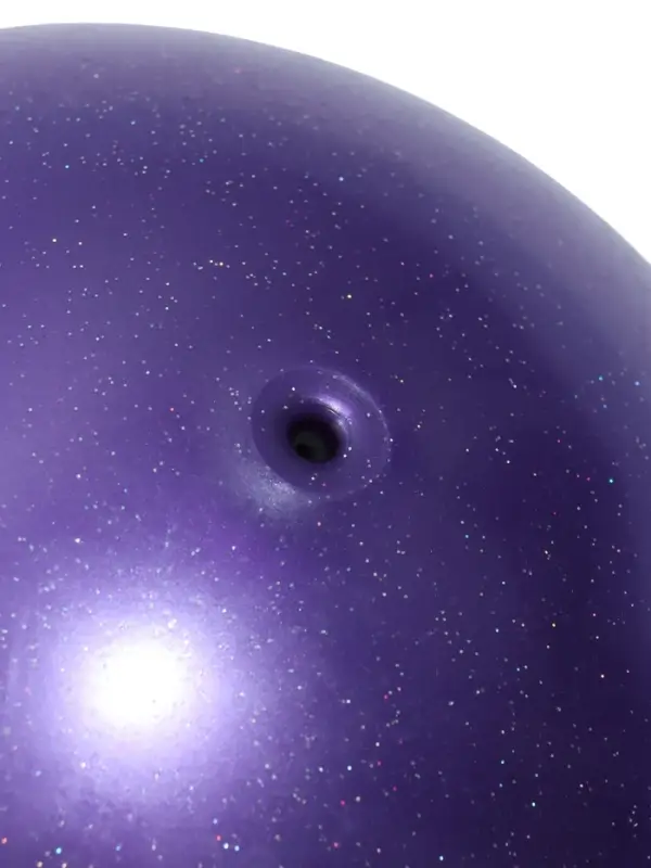 Мяч для художественной гимнастики Металлик с блестками, диаметр 19см, цвет фиолетовый