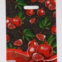 Пакет "Гранат , полиэтиленовый с вырубной ручкой 30х40 см, 60 мкм