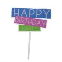 Топпер для торта &laquo;С днём рождения&raquo;