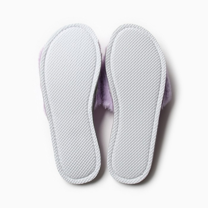 Тапочки женские с открытым носом размер 38-39, цвет сирень Тапочки женские с открытым носом размер 38-39, цвет сирень