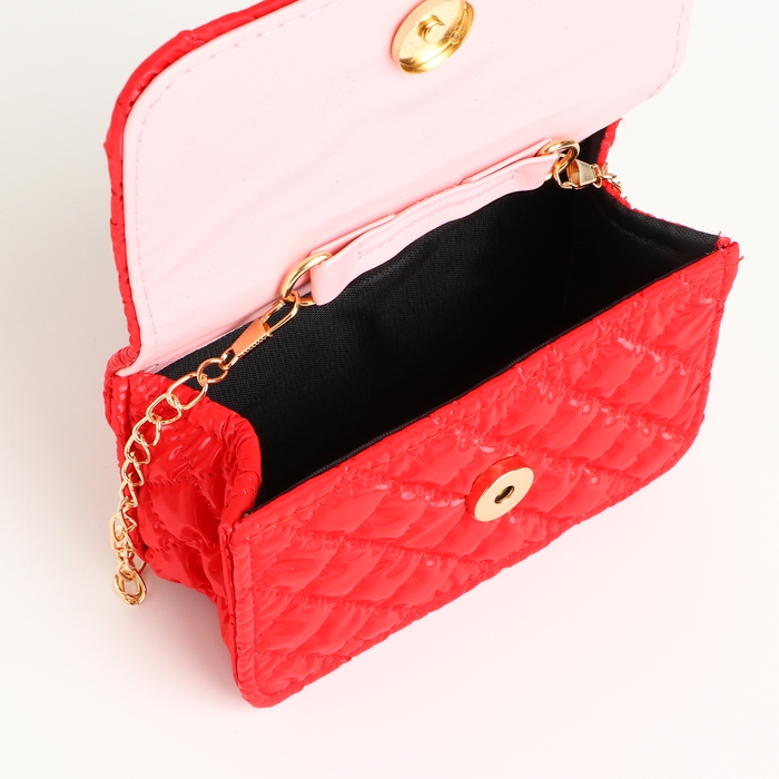 Сумка детская для девочки на молнии «Выбражулька», цвет красный Сумка детская для девочки на молнии «Выбражулька», цвет красный