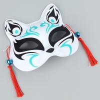 Карнавальная маска &laquo;Кицунэ&raquo;, чёрный и голубой