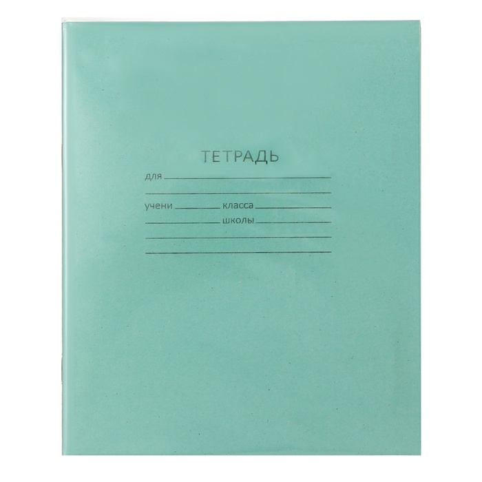 Комплект тетрадей из 20 штук, 24 листа в клетку КПК Комплект тетрадей из 20 штук, 24 листа в клетку КПК "Зелёная обложка", 60 г/м2, блок №2, белизна 75% (серые листы)