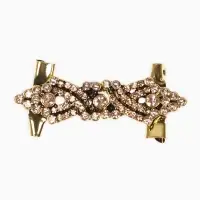 Зажим для кардигана "Ажур", х, цвет коричневый в чернёном золоте