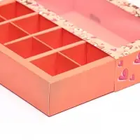 Коробка под 8 конфет + шоколад, с окном, &laquo;Лисички&raquo; 17.7&times;17.85&times;3.85 см