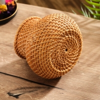 Корзинка плетеная ротанг, 16х16х13 см