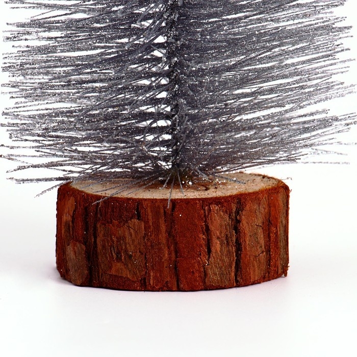 Новогодний декор &laquo;Ёлка в серебристом цвете с блёстками&raquo; 8 &times; 8 &times; 30 см