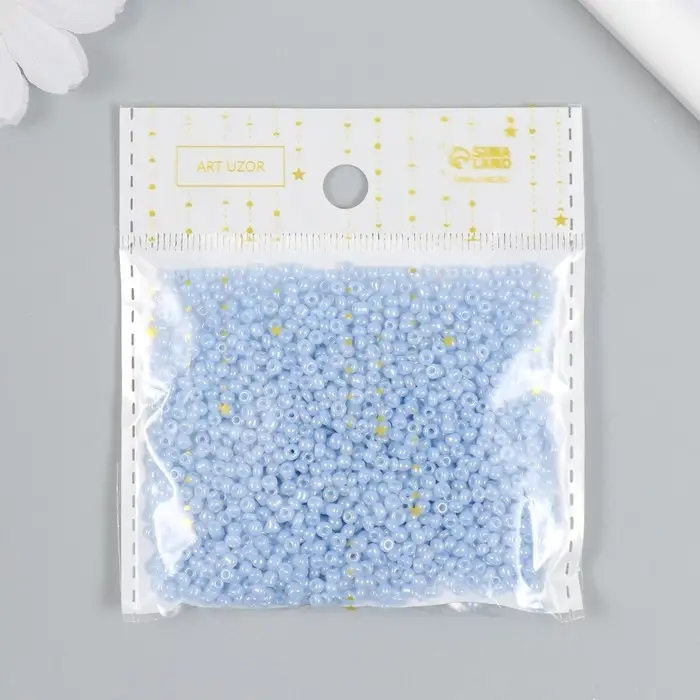 Бисер стекло 12/0 "Цветная серединка. Васильковый" 30 гр